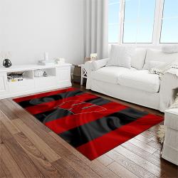 NCAA Wisconsin Badgers College Sport Basketball And Foolball Team Logo Rectangle Area Rug WB22