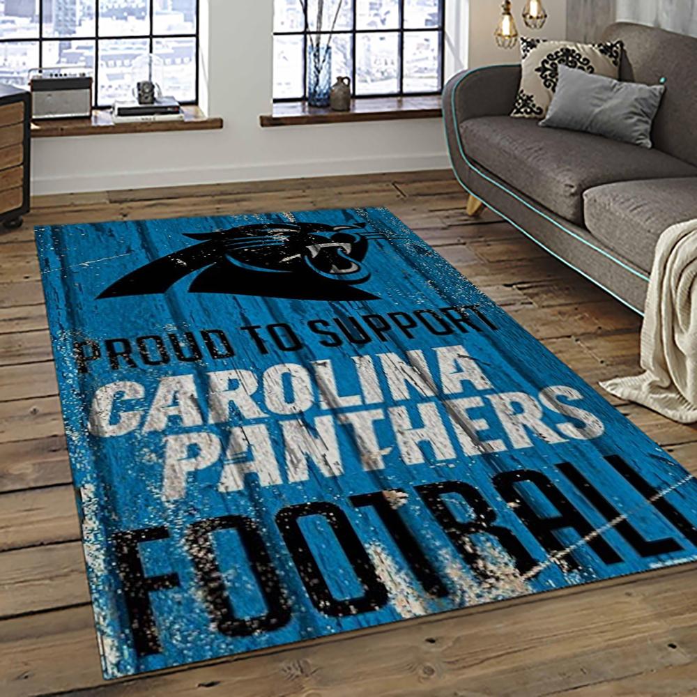 NFL Carolina Panthers Rectangle Rug Personalized Non-Slip Carpet Gift For Football Fans CP28 1 nfl carolina panthers football team logo rectangle area rug dark room cp28