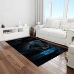 nfl carolina panthers football team logo rectangle area rug light room cp02