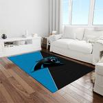 nfl carolina panthers football team logo rectangle area rug light room cp10