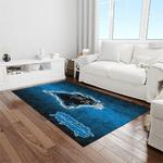 nfl carolina panthers football team logo rectangle area rug light room cp11
