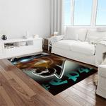 nfl carolina panthers football team logo rectangle area rug light room cp12
