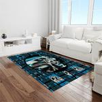 nfl carolina panthers football team logo rectangle area rug light room cp18