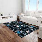 nfl carolina panthers football team logo rectangle area rug light room cp19