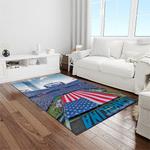 nfl carolina panthers football team logo rectangle area rug light room cp20