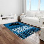 nfl carolina panthers football team logo rectangle area rug light room cp28