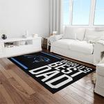 nfl carolina panthers football team logo rectangle area rug light room cp34