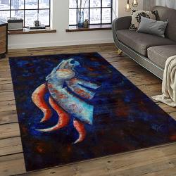 nfl denver broncos football team logo rectangle area rug dark room db43