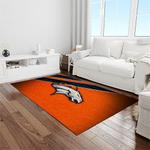 nfl denver broncos football team logo rectangle area rug light room db03