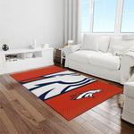 nfl denver broncos football team logo rectangle area rug light room db07