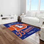 nfl denver broncos football team logo rectangle area rug light room db10