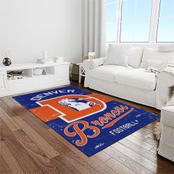 NFL Denver Broncos Rectangle Rug Personalized Non-Slip Carpet Gift For Football Fans DB10
