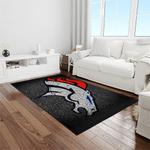 nfl denver broncos football team logo rectangle area rug light room db13