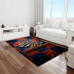 nfl denver broncos football team logo rectangle area rug light room db17