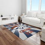 nfl denver broncos football team logo rectangle area rug light room db20