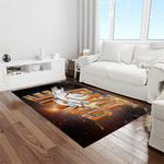nfl denver broncos football team logo rectangle area rug light room db22