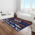nfl denver broncos football team logo rectangle area rug light room db25