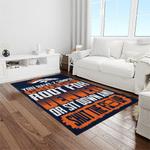 nfl denver broncos football team logo rectangle area rug light room db26