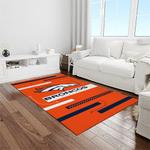 nfl denver broncos football team logo rectangle area rug light room db32