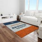 nfl denver broncos football team logo rectangle area rug light room db34