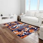 nfl denver broncos football team logo rectangle area rug light room db35