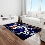 nfl denver broncos football team logo rectangle area rug light room db36