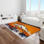 nfl denver broncos football team logo rectangle area rug light room db41