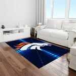 nfl denver broncos football team logo rectangle area rug light room db47