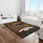 nfl denver broncos football team logo rectangle area rug light room db53