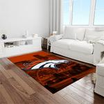 nfl denver broncos football team logo rectangle area rug light room db54