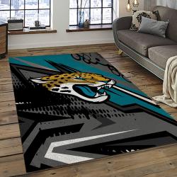 nfl jacksonville jaguars football team logo rectangle area rug dark room jj05