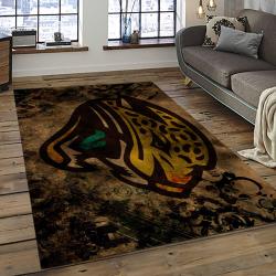 nfl jacksonville jaguars football team logo rectangle area rug dark room jj06