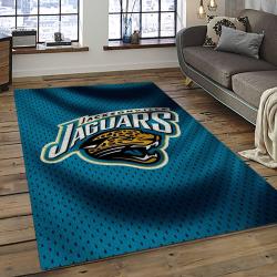nfl jacksonville jaguars football team logo rectangle area rug dark room jj10