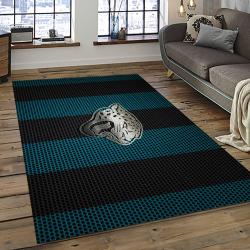nfl jacksonville jaguars football team logo rectangle area rug dark room jj13