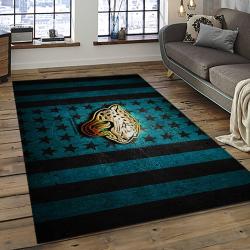 nfl jacksonville jaguars football team logo rectangle area rug dark room jj15