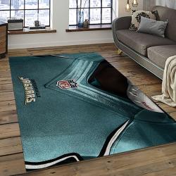nfl jacksonville jaguars football team logo rectangle area rug dark room jj21