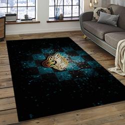 nfl jacksonville jaguars football team logo rectangle area rug dark room jj23