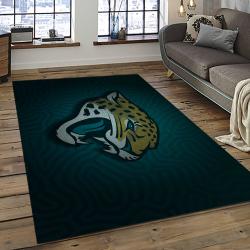 nfl jacksonville jaguars football team logo rectangle area rug dark room jj26