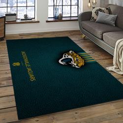 nfl jacksonville jaguars football team logo rectangle area rug dark room jj27