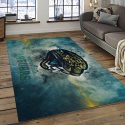 nfl jacksonville jaguars football team logo rectangle area rug dark room jj29