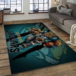 nfl jacksonville jaguars football team logo rectangle area rug dark room jj30