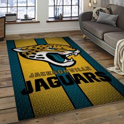 nfl jacksonville jaguars football team logo rectangle area rug dark room jj31