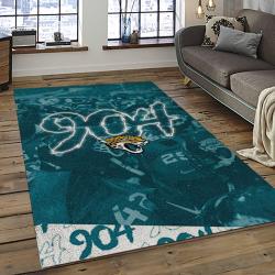 nfl jacksonville jaguars football team logo rectangle area rug dark room jj45