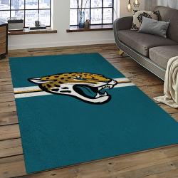 nfl jacksonville jaguars football team logo rectangle area rug dark room jj46