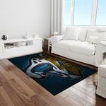 nfl jacksonville jaguars football team logo rectangle area rug light room jj22