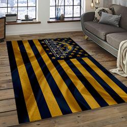 nfl los angeles chargers football team logo rectangle area rug dark room lac49