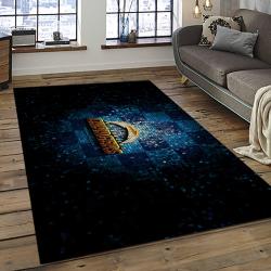 nfl los angeles chargers football team logo rectangle area rug dark room lac66