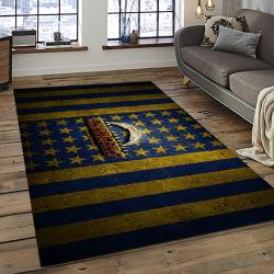 nfl los angeles chargers football team logo rectangle area rug dark room lac70