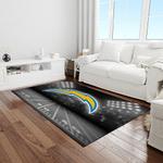 nfl los angeles chargers football team logo rectangle area rug light room lac01