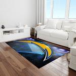 nfl los angeles chargers football team logo rectangle area rug light room lac03